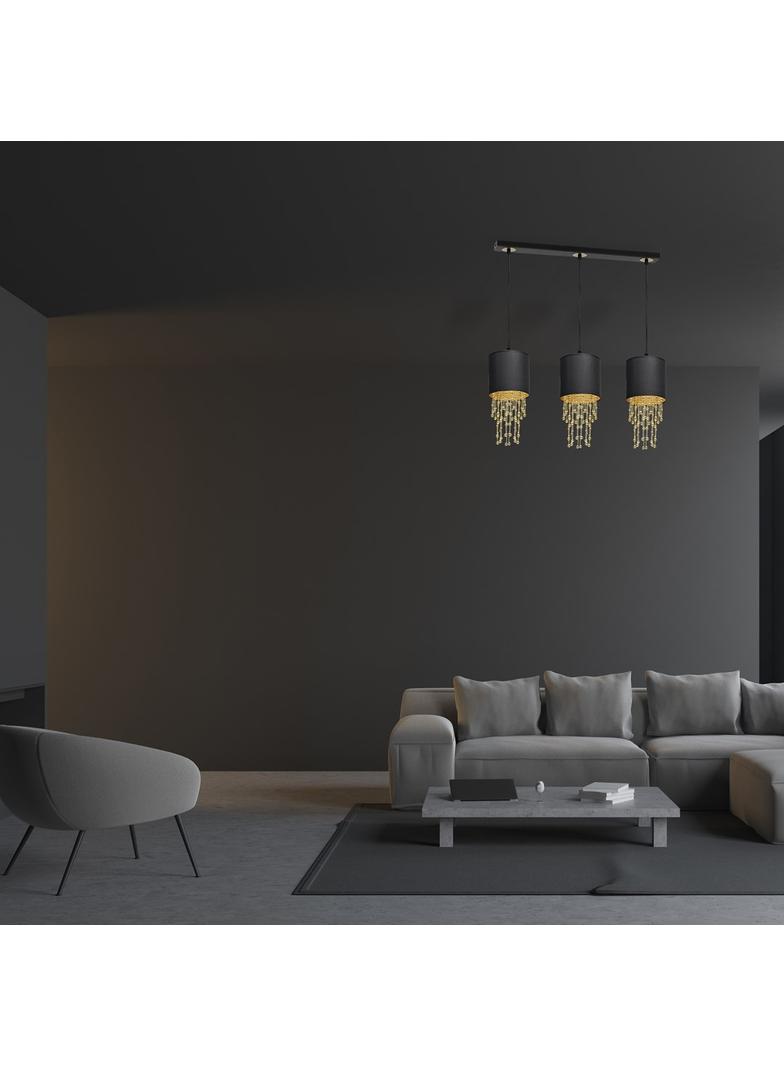 lampa wisząca Almeria 3xE27 czarno/złota MLP64400 Milagro