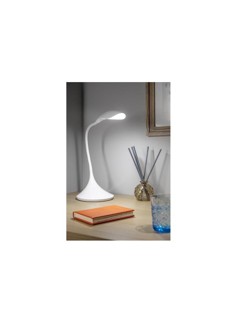 LAMPKA BIURKOWA HALLEY II, LED, 8W, 400lm, 4000K, AC220-240V, IP20, 3 STOPNIE ŚCIEMNIANIA, BIAŁY