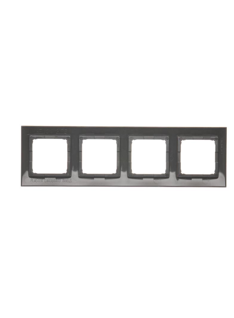 Simon 54 Premium Ramka 4-krotna PREMIUM do puszek karton-gips IP20 / IP44 brąz mat DRK4/46 KONTAKT