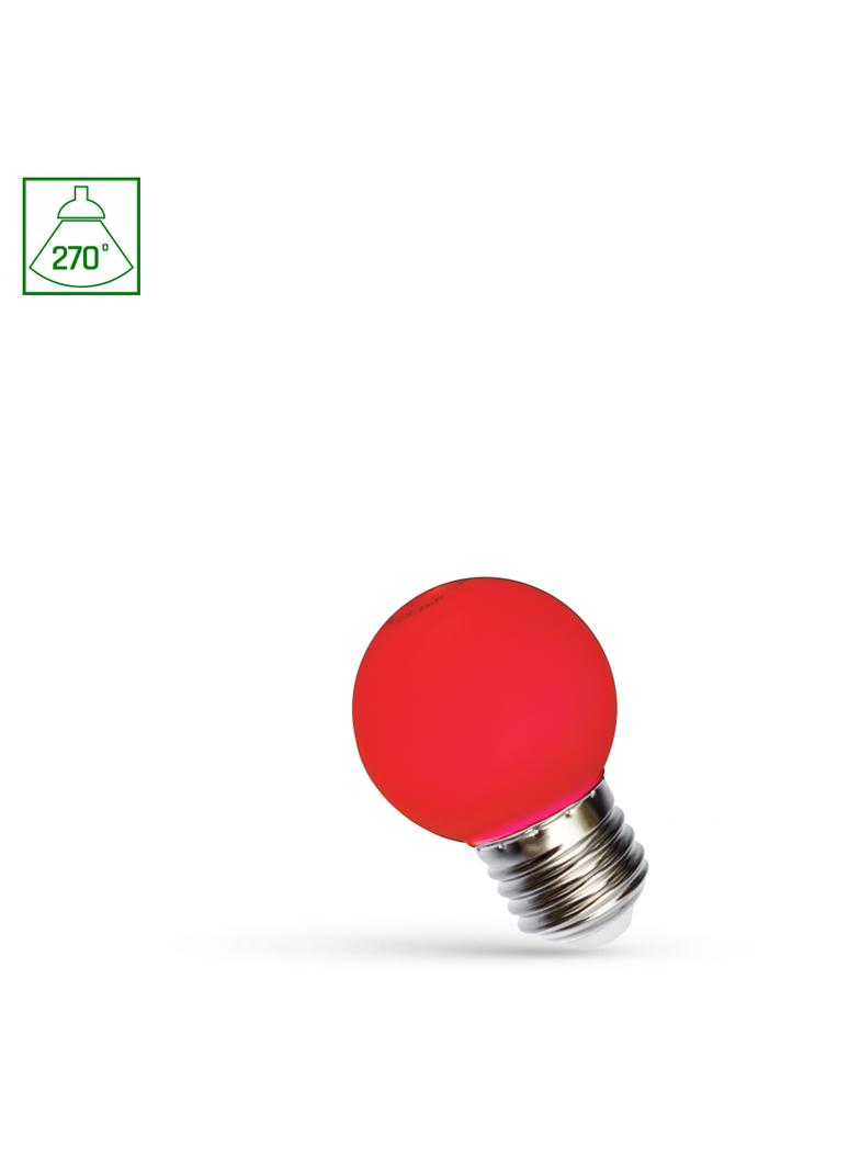 LED KULKA E-27 230V 1W RED PCV SPECTRUM+
