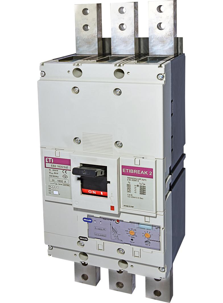 Wyłącznik mocy 50kA wyzw. elektroniczny EB2 1600/3LE-FC 1600A 3P 004672250 ETI