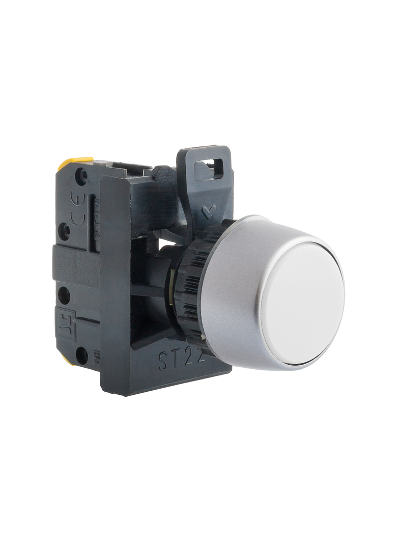 PRZYCISK KRYTYY BIAŁY 1 ZW 1 ROZ PIERŚCIEŃ CZARNY