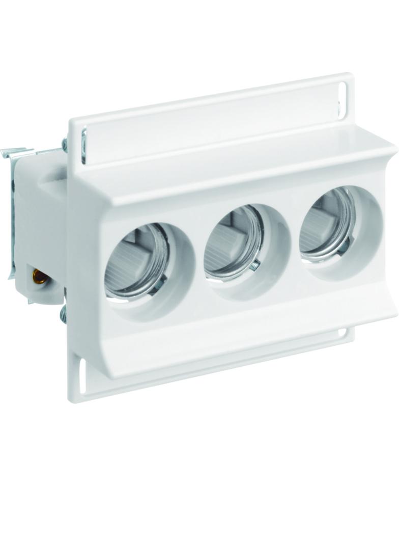 Gniazdo bezp. ceram. D02/3 E18 3P 3278/3VR 63A 400VAC TS35 zac.śr.M5 jarzm 25mm2 LD02K63-3KS HAGER