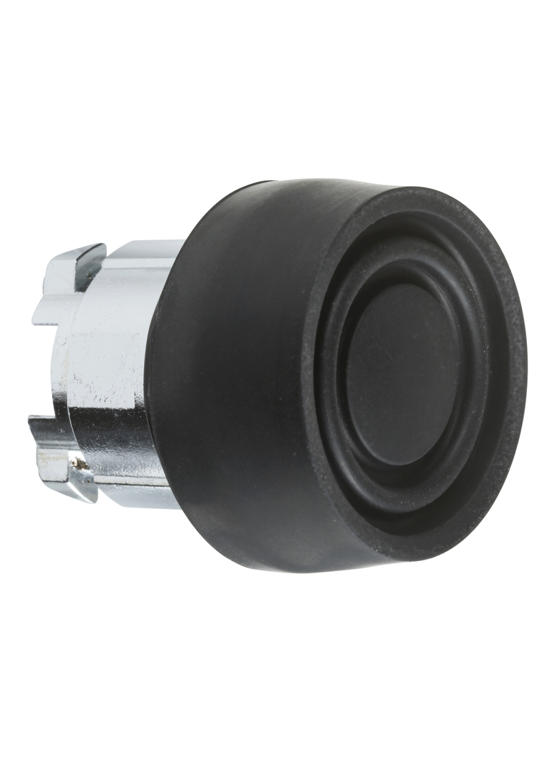 Harmony XB4 Przycisk płaski O22 czarny samopowrotny bez podświetlenia okrągły metalowy ZB4BP2S