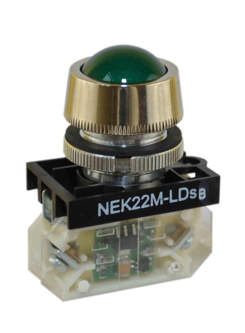 Lampka NEK22MLDS 24-230V zielona
