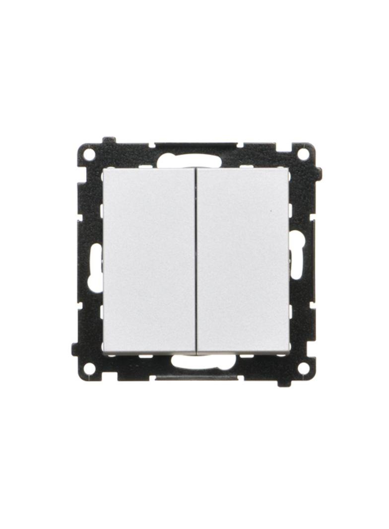 Simon 55 Łącznik krzyżowy podwójny bez piktogramu szybkozłączka Aluminium mat TW7/2.01/X/143 KONTAKT
