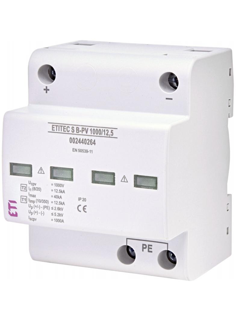 Ogranicznik przepięć T1 (B) - do systemów PV TEC S B-PV 1000/12,5 002440264 ETI