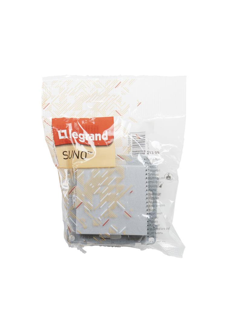 SUNO - Przycisk pojedynczy - 6 A - 250 V~ - zaciski automatyczne, Aluminium, Legrand