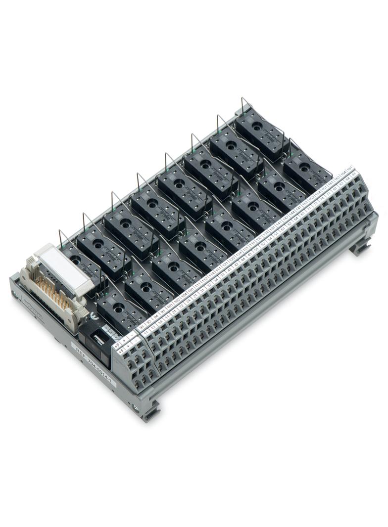 moduł przekaźnikowy wyjściowy z 16 przekaźnikami 24V DC 1p WAGO