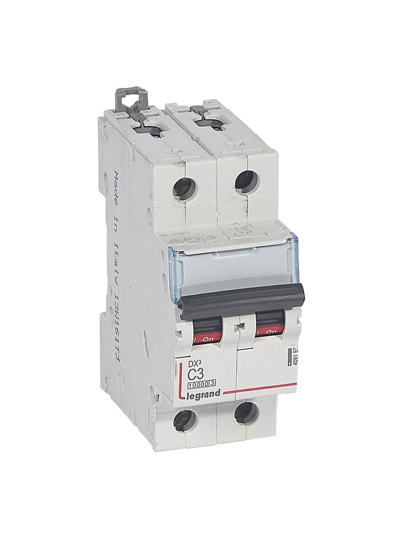 WYŁĄCZNIK NADPRĄDOWY S 312 2P C 3A 10000A SERII DX3, Legrand