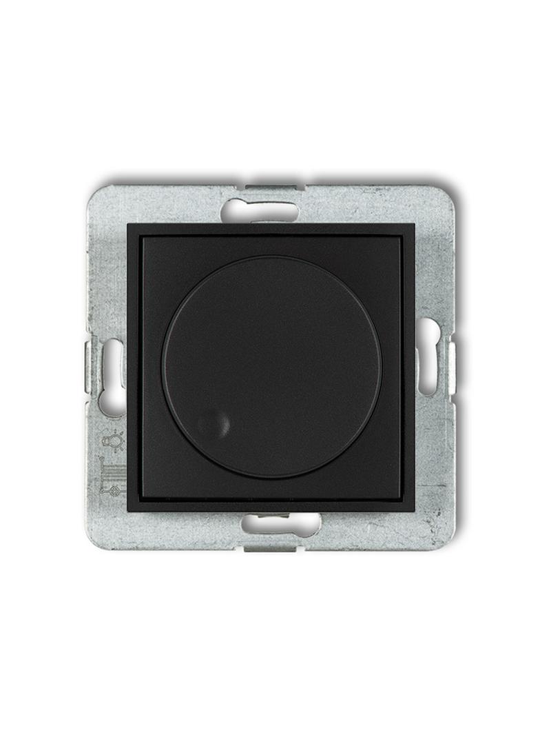 ICON Mechanizm elektronicznego regulatora oświetlenia przyciskowo-obrotowego do lamp LED czarny mat