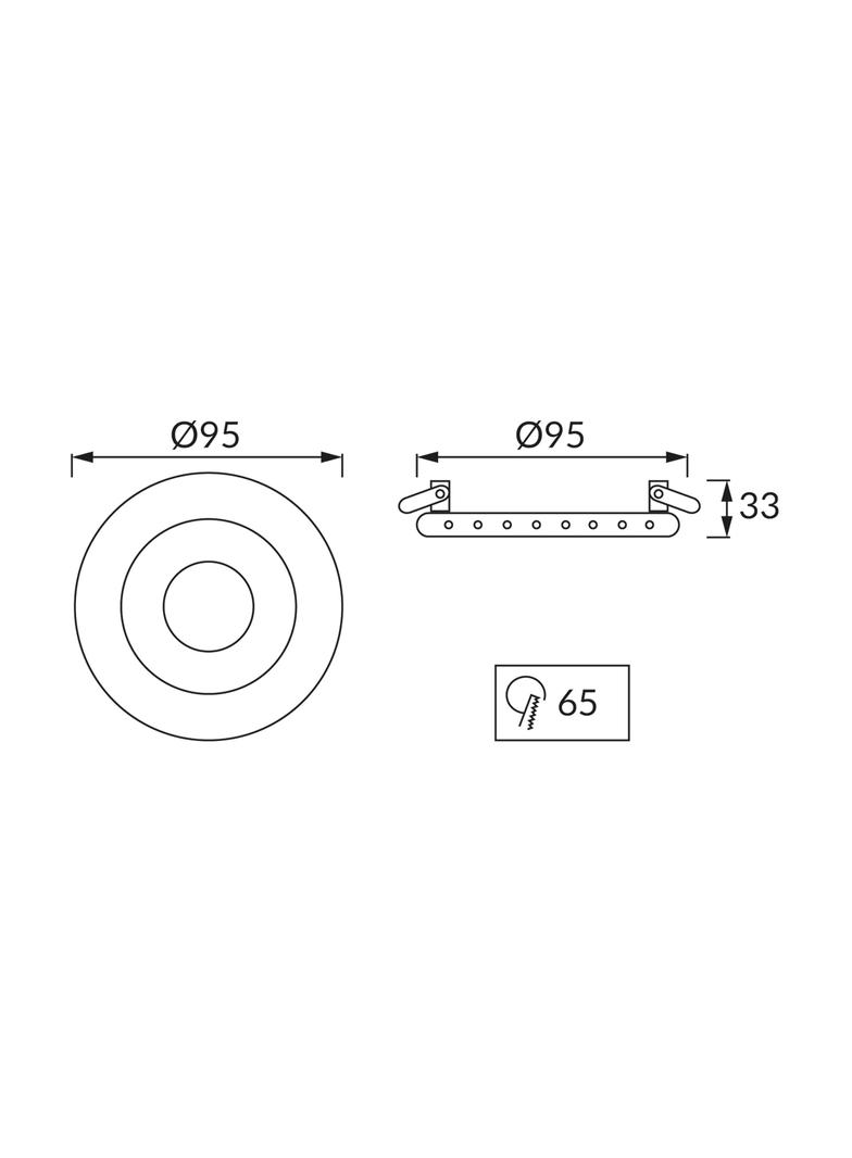 Sufitowa oprawa punktowa SMD LED ADEL LED C CHROME 6500K