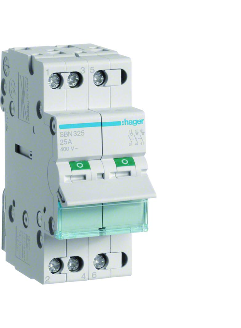 Modułowy rozłącznik izolacyjny 3P 25A 400VAC SBN325 HAGER