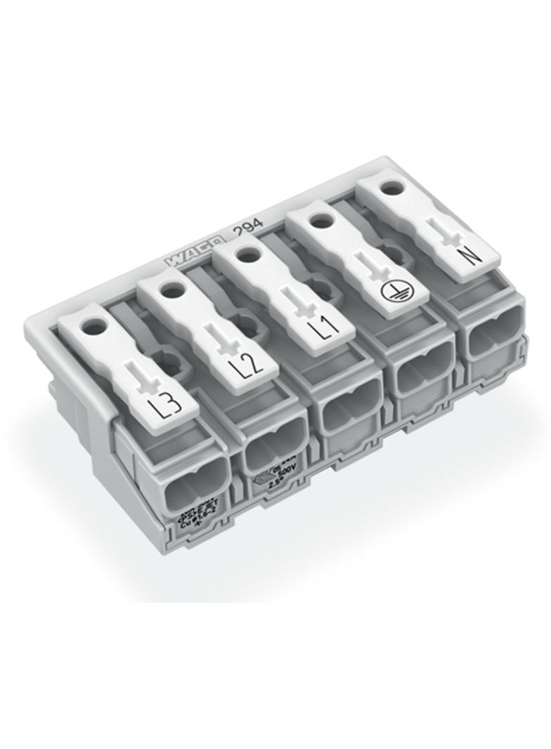 Złączka zasilająca 5‑biegunowa bez stopek bez styku PE 294‑4015 /250szt./ WAGO