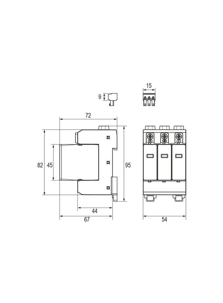 ESPPV V Ogranicznik przepięć PV T2 15kA 1020V DC układ Y 22121003080 ELKO-BIS