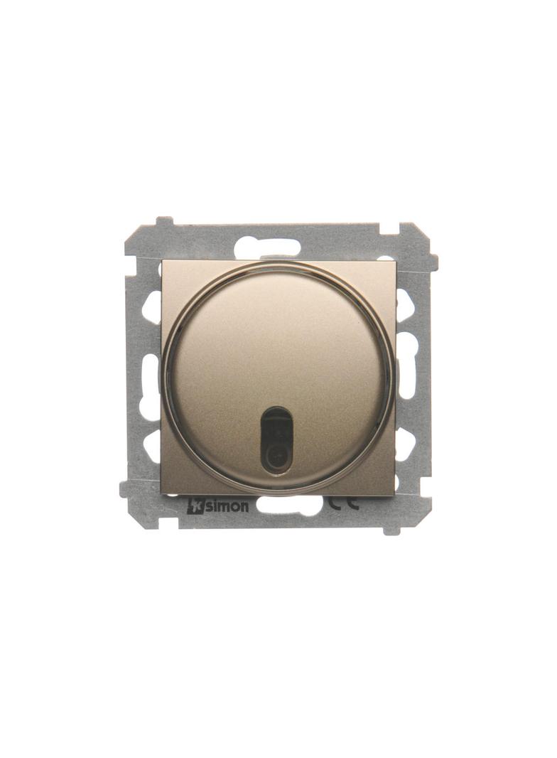 Simon 54 Ściemniacz naciskowy i zdalnie sterowany 20–500 W złoty mat
