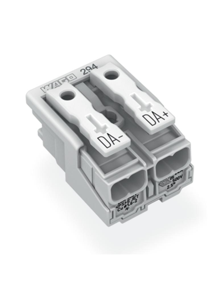 złączka zasilająca 2-biegunowa bez stopek bez styku PE