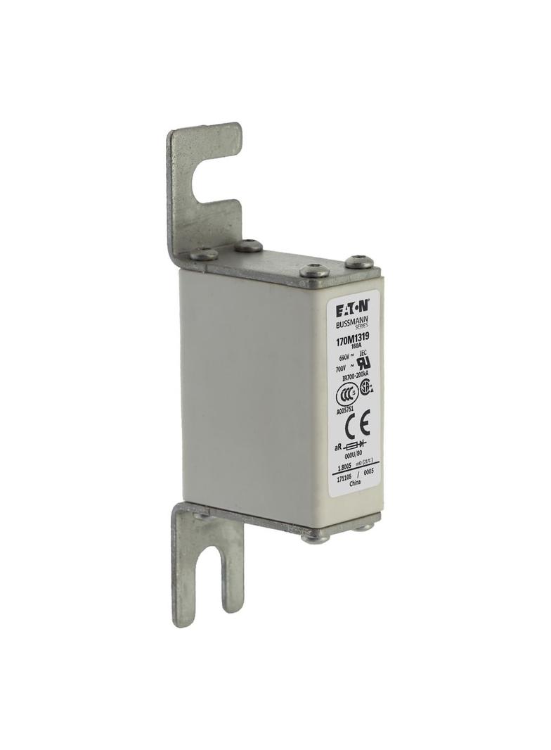 160A 690V IEC aR 000U/80 SQUAREBODY FUSE Wkładka szybka 160A AC 690V DIN 000 21x40x100 mm, 170M1319