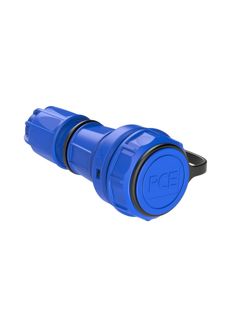 GNIAZDO PRZENOŚNE NATILUS 230V Z BOLCEM IP68 Niebieskie z bolcem  IP68