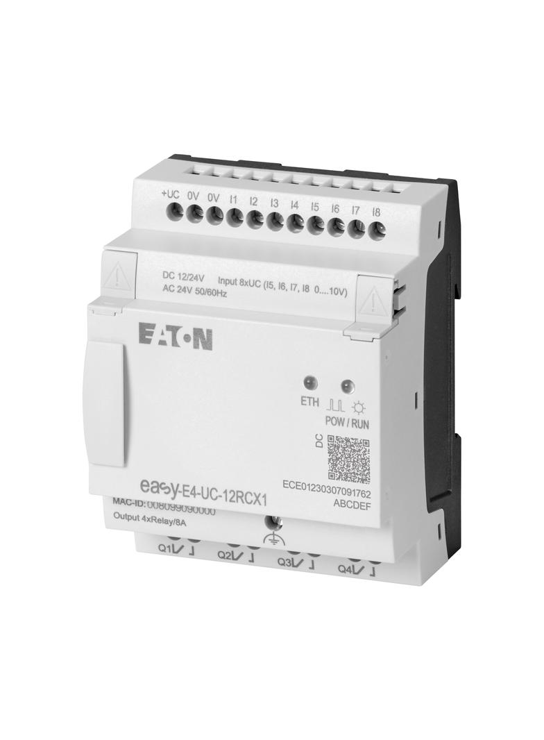 EASY-E4-UC-12RCX1 easyE4 12-24VDC 24VAC 8DI(4AI) 4DO-R bez wyświetlacza 197212 EATON
