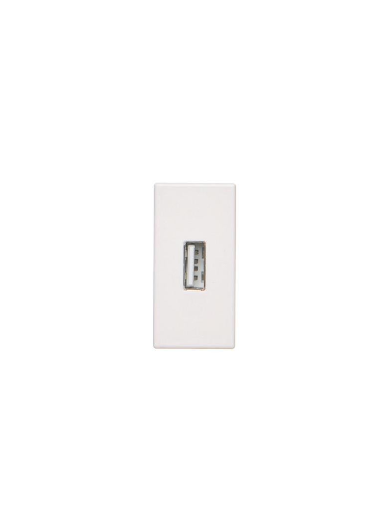 Simon Connect Płytka K45/2 złącza USB typ A żeńskie 225x45mm + gniazdo zaciski śrubowe czysta biel K128B/9 KONTAKT