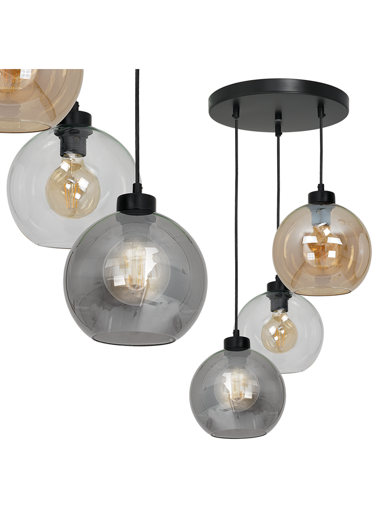 Milagro lampa wisząca Sofia Mix 3xE27 czarny MLP6585