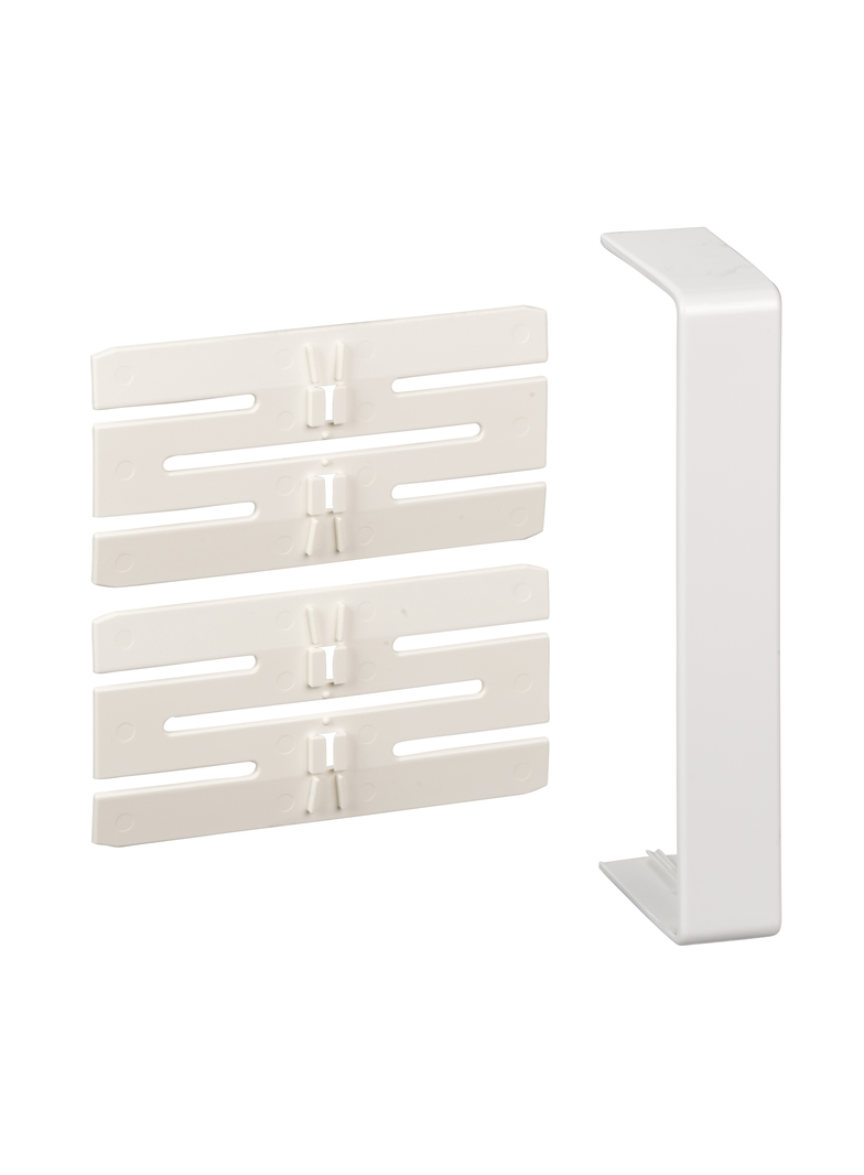 Optiline 45 - łącznik z osłoną połączenia - 140 x 55 mm - PC/ABS - biel polarna