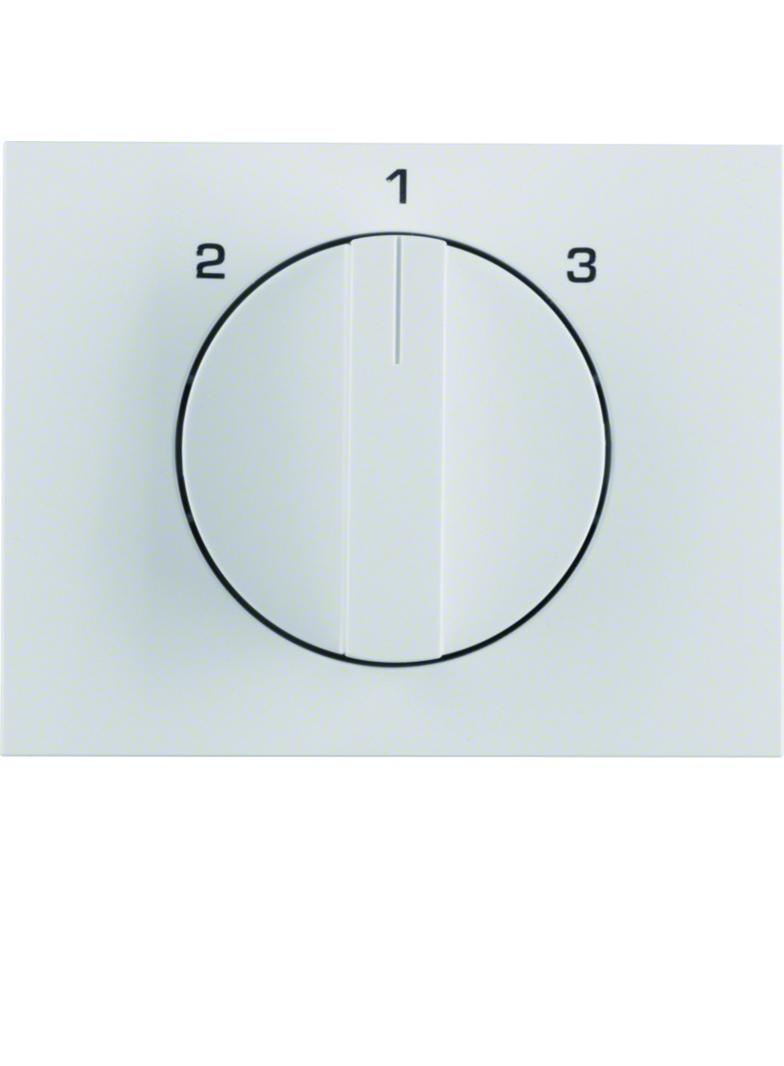 K.1 Płytka czołowa z pokrętłem do łącznika 3-poz. bez pozycji  0  biały