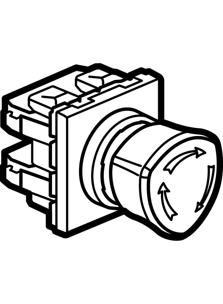 MOSAIC WYŁĄCZNIK BEZPIECZEŃSTWA OBROTOWY(GRZYBEK)-2 MOD ŻÓŁTO/CZERWONY 10A-250V~, Legrand