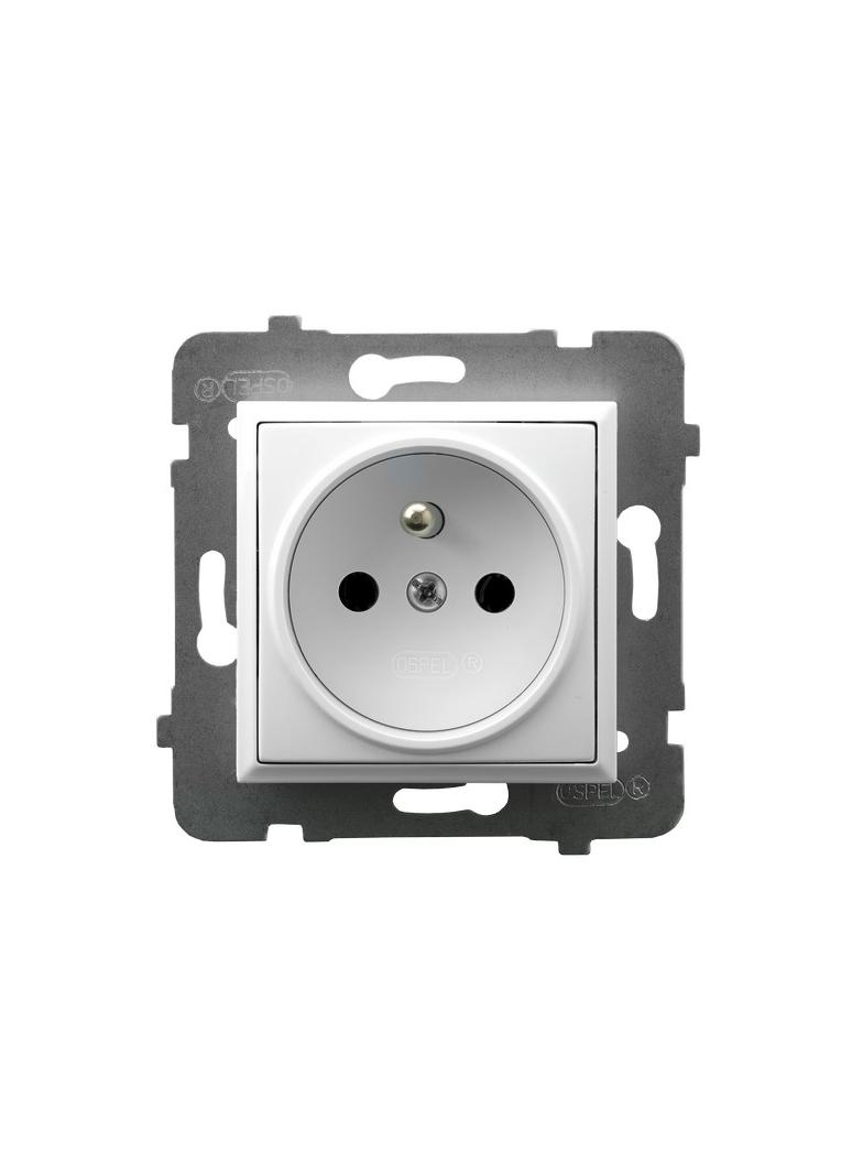 ARIA Gniazdo pojedyncze z uziemieniem - kolor biały