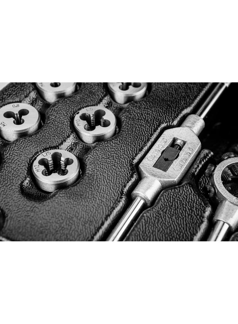 Narzynki i gwintowniki, zestaw 31 szt., wkładka