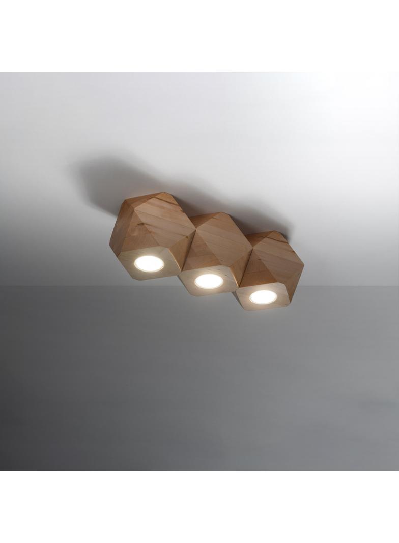 Sollux Plafon WOODY 3 naturalne drewno SL.1010