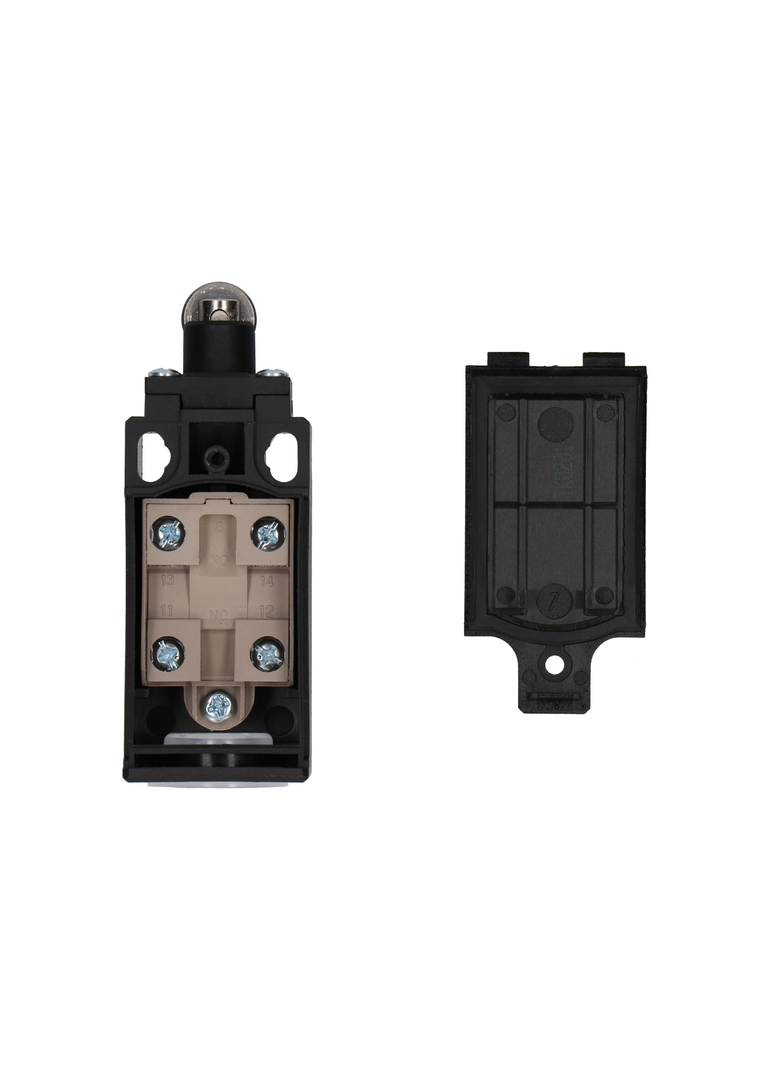 ŁĄCZNIK KRAŃCOWY (TWORZYWO) POPYCHACZ Z ROLKĄ