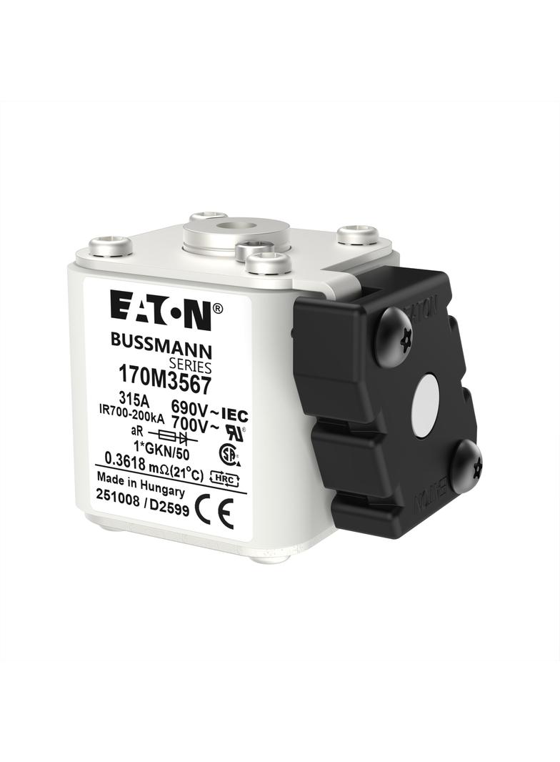 FUSE 315A 690V 1*GKN/50 AR UC Wkładka szybka 315A AC 690V rozmiar 1 45x59x51 mm aR, 170M3567 EATON