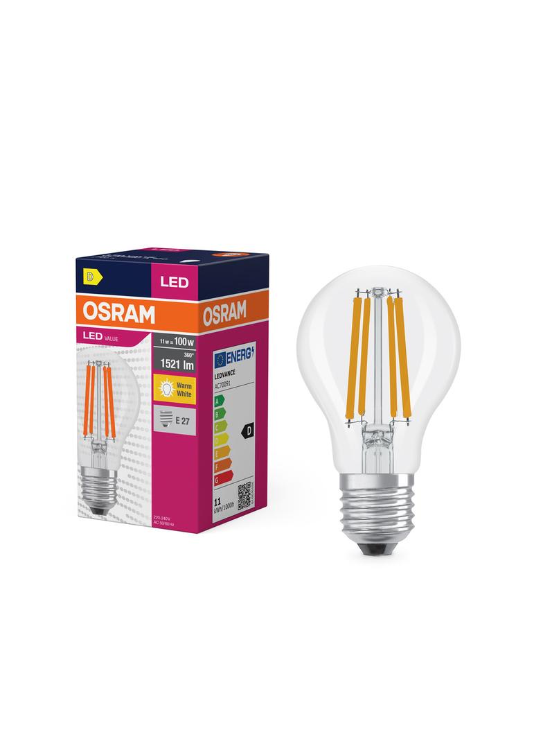 Lampa LED VALUE Classic A100 non-dim Filament 11W 827 E27