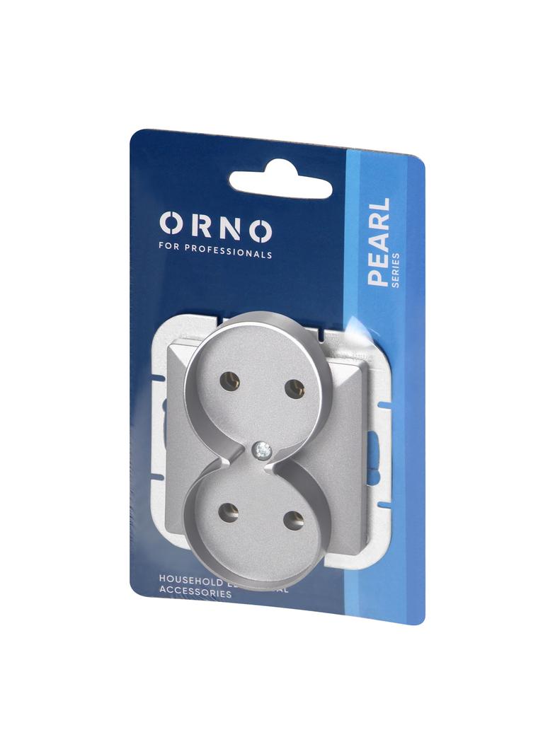 Gniazdo podwójne podtynkowe 2x2P+Z Pearl, 16A, 250V, PT-6 PR, antracyt