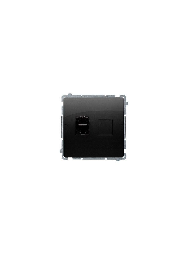 Simon BASIC WMUK-0610xx-Y011 Gniazdo komputerowe RJ45, kategoria 6, pojedyncze z przesłoną przeciwku BM61.01/49 KONTAKT