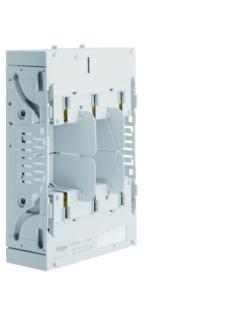 LT podstawa bezpiecz. NH1 3P 250A 690VAC szyny Cu 60mm zaciski śruba M10 LT153U HAGER