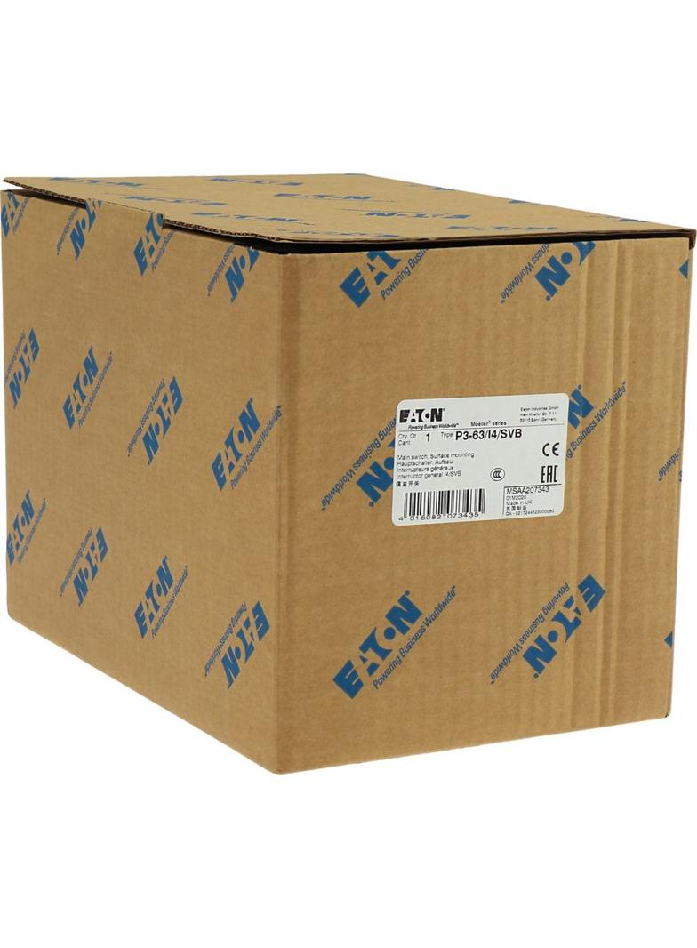 Łącznik krzywkowy 0-1 3P 63A w obudowie IP65 P3-63/I4/SVB 207343 EATON