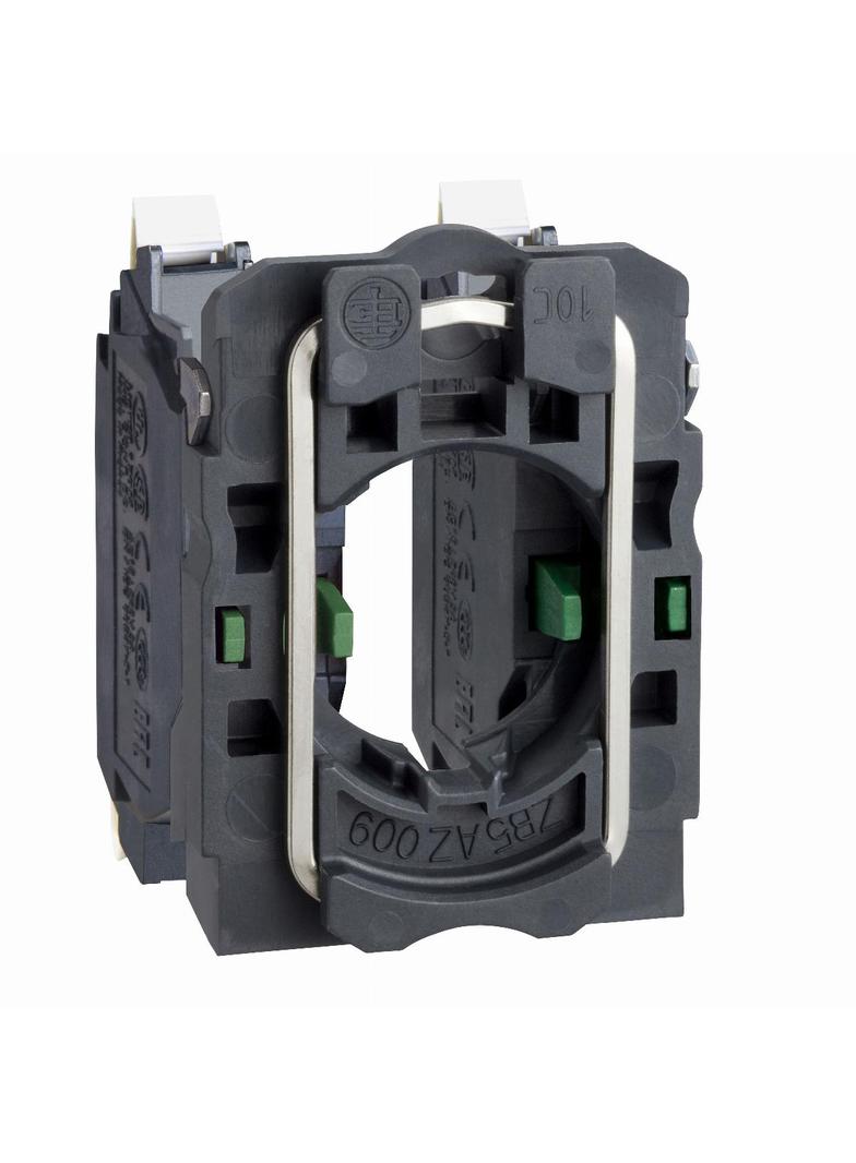 Harmony XB5 Korpus mocujący ze stykiem, Plastikowy, 2 NO, Zaciski sprężynowe