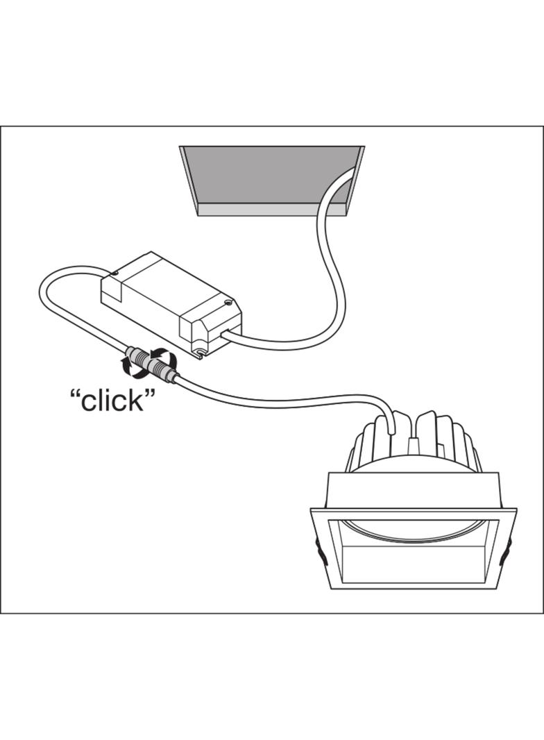 SP SQUARE DK ADJ 8W 3000K FL BK LEDV LEDVANCE