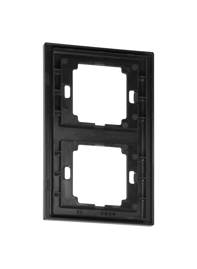 Ramka podwójna pionowa Onyx, Ra-2OP, czarny OR-OE-7520/2/V/B ORNO