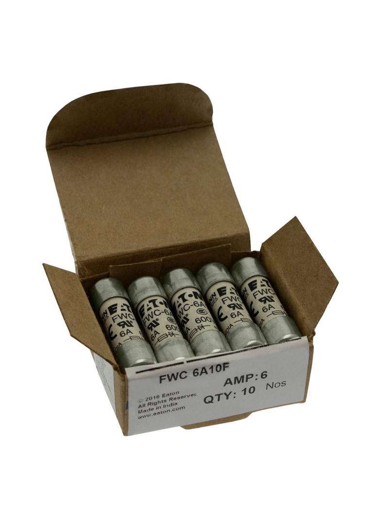 6AMP 600V AC UL FERRULE 10x38MM FUSE Wkładka szybka 6A AC 600V 10x38 mm aR UL FWC-6A10F EATON