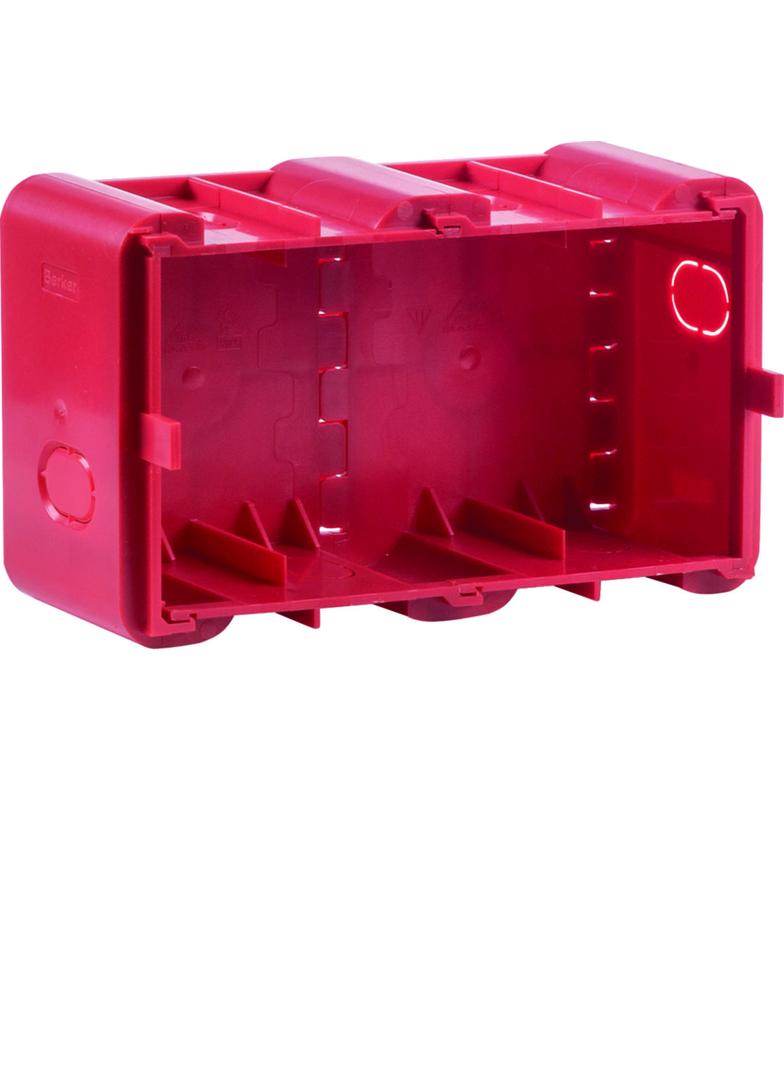 R.8 Puszka 2-krotna podtynkowa do montażu w ścianach litych, czerwona