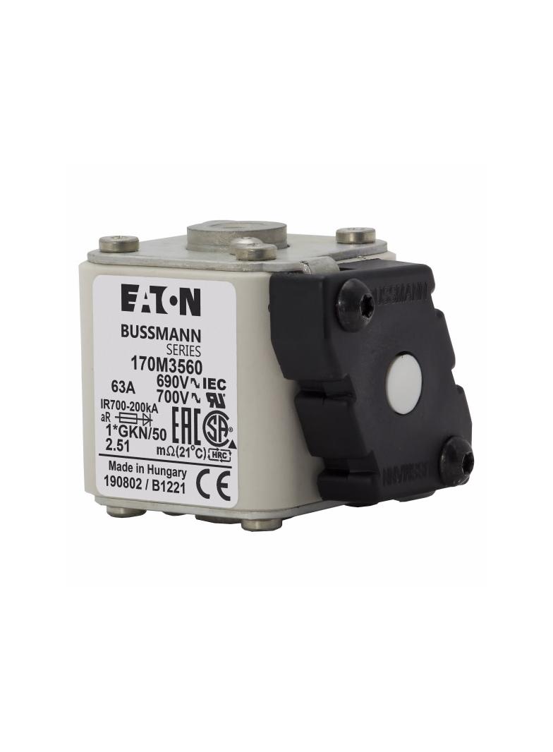 FUSE 63A 690V 1*GKN/50 AR UC Wkładka szybka 63A AC 690V rozmiar 1 45x59x51 mm aR IE 170M3560 EATON