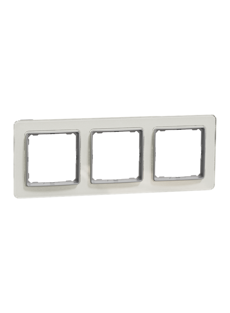Sedna Design & Elements Ramka potrójna szkło białe efekt szkła SDD360803 Schneider