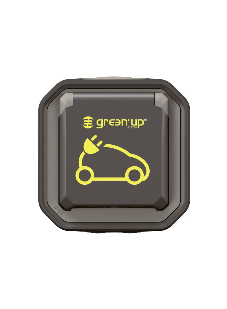 NOWE PLEXO - GN. ŁADOWANIA SAMOCHODÓW ELEKTRYCZNYCH NATYNKOWE 16A-250V~ ANTRACYT