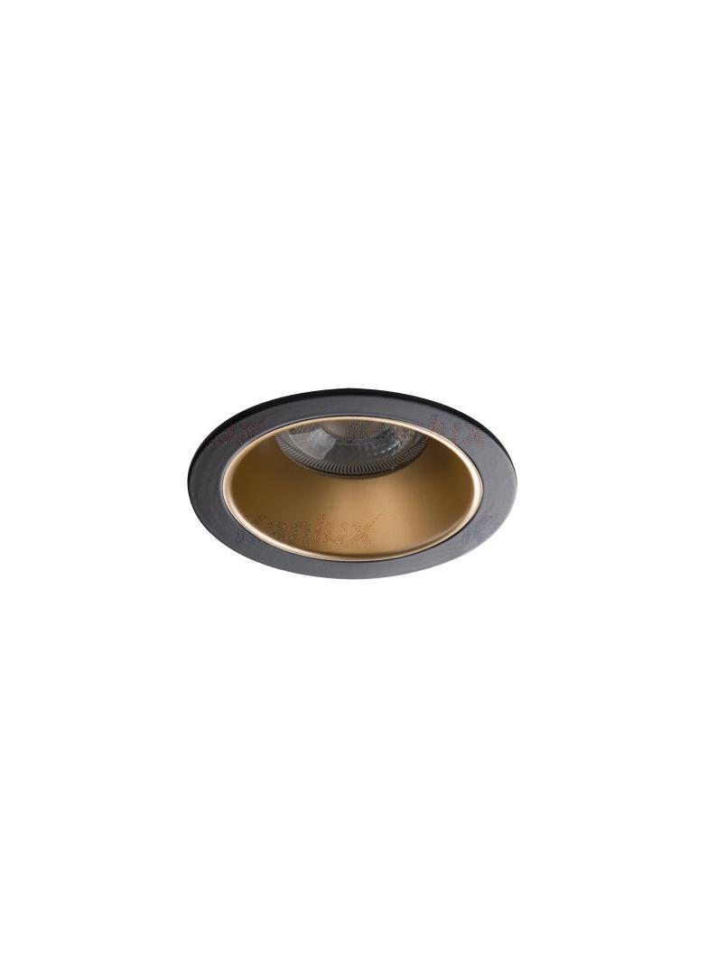 GLOZO DSO G/B Oczko sufitowe GLOZO DSO G/B okrągły stop aluminium kolor złoty / czarny 1XGx5,3/GU10 36224 KANLUX