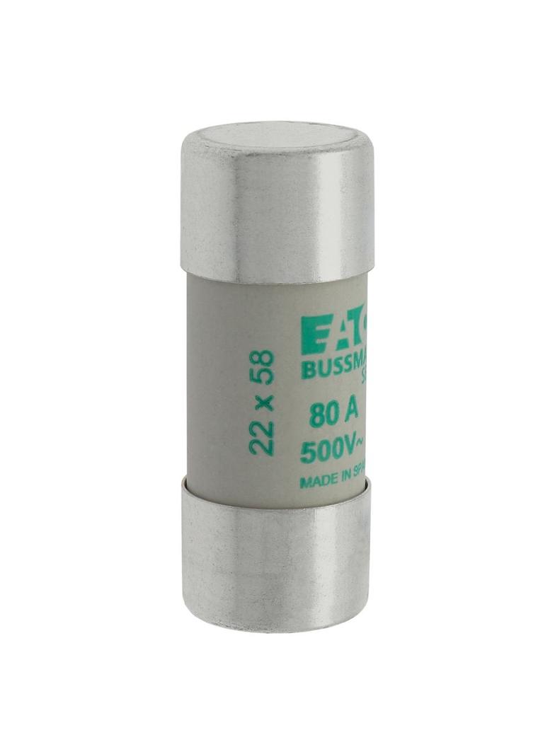 CYLINDRICAL FUSE 22 x 58 80A AM 500V AC Wkładka cylindryczna 22 x 58mm 80A AM 500V AC C22M80 EATON