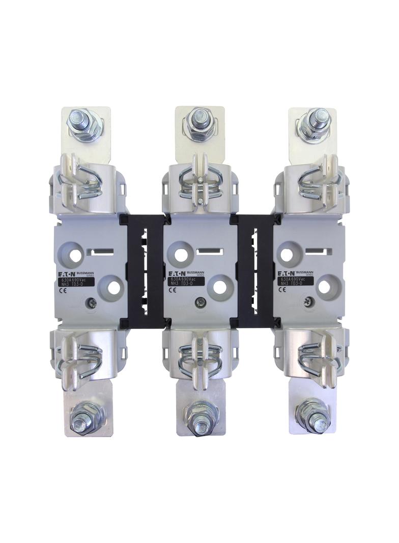 NH3 Triple Pole Base CE podstawa NH3 3P 630A mont. szyna DIN i śruby podwójny styk TD3-D EATON